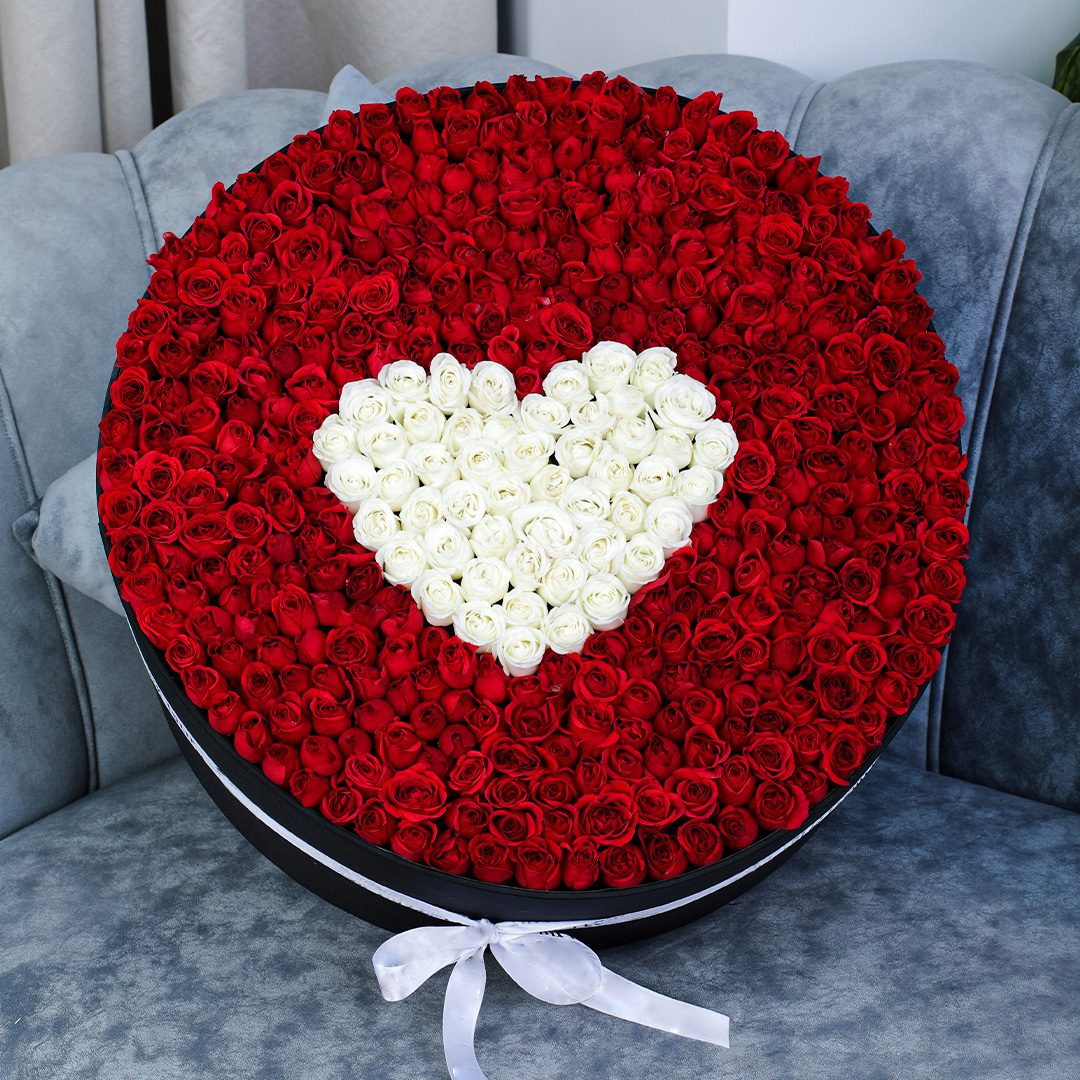 Heartfelt Round Arrangement | June Flowers UAE