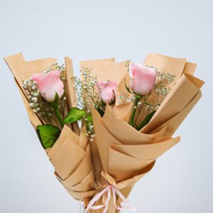 Custom Wrapped Rose with Gypso